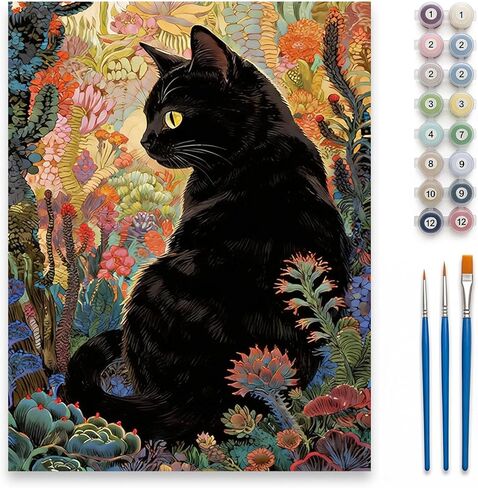 Hlison Paint by Numbers Kit for Adults – Flowers in a Book Adult Paint by Number on Canvas with Acrylic Paints & 3 Brushes, Paint by Numbers for Adults Beginner, Painting by Number Kits for Gift in Saudi Arabia