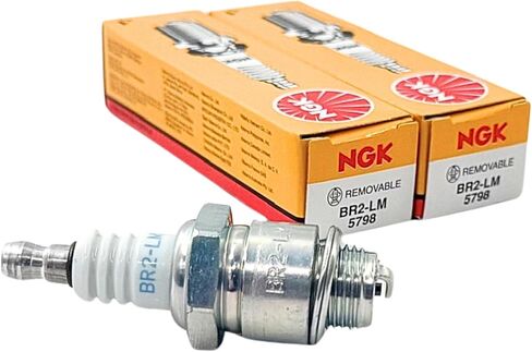NGK BR2-LM - OE Series Standard Nickel Spark Plug - 5798 - Compatible with Various Outdoor Power Equipment Models 1978-2009 - Qty 2 in Kuwait