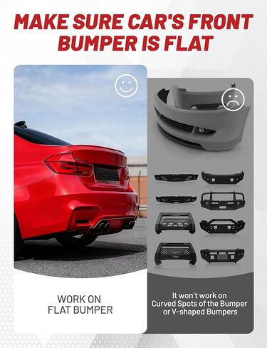 RED WOLF Front License Plate Bracket, No Drill Front License Plate Holder Universal for Car Truck SUV Bumper Car Tag Frame Mounting Kit w/Anti Theft Stainless Steel Screw Wrench Bolt Cap 4 Brass Nuts in Kuwait