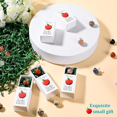 20 Sets Teacher Appreciation Gifts in Bulk Thank You Teacher Desk Decor Mini Apple Teacher Pocket Hug Token with Green Moss Thank You Gifts for Teacher Coworker Staff Employee Appreciation Gifts in Saudi Arabia