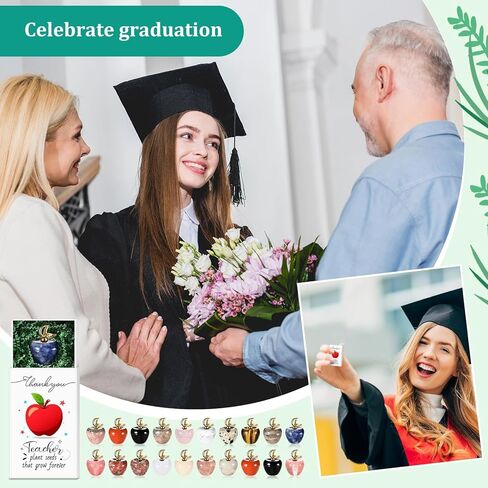 20 Sets Teacher Appreciation Gifts in Bulk Thank You Teacher Desk Decor Mini Apple Teacher Pocket Hug Token with Green Moss Thank You Gifts for Teacher Coworker Staff Employee Appreciation Gifts in Saudi Arabia