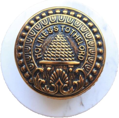 One Moment In Time C10 SLC Temple Doorknob Paperweight Solid Marble White Base Mormon LDS CTR in Kuwait