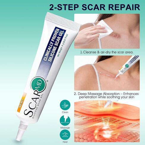 Scar Gel Scar Cream, Keloid Bump Removal, Advance Scar Gel for Surgical Scars,Body,Leg, Burns,C-Section, Stretch Marks, Reduces Discomfort, 0.21oz in Saudi Arabia