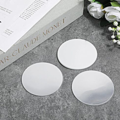 200 Pcs Clear Badge Film for 58mm Badge Circle Transparent Protective Film Button Pin Maker with Circle Mylars Plastic Cover Badges Protective Films for Button Maker DIY Arts Crafts (58mm) in Kuwait