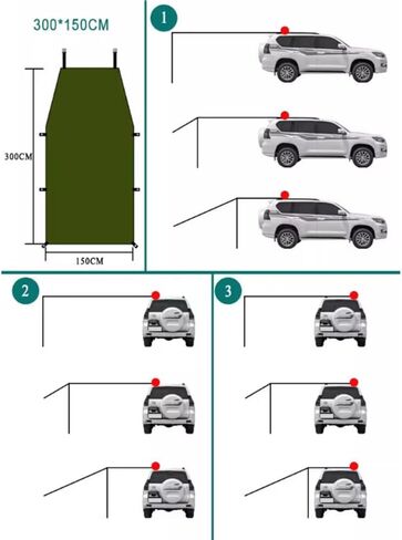 Car Tailgate Tent for Buick Electra E5 2023-2026 Camping Awning Waterproof Outdoor Rear Vehicle Awning Shelter in Kuwait