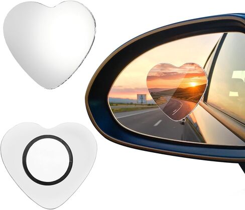 قطعتان من مرايا النقطة العمياء، مرايا الرؤية الخلفية على شكل قلب، قابلة للتعديل 360 درجة، ملحقات مرآة الرؤية الخلفية الزجاجية عالية الدقة، مرآة رؤية خلفية محدبة بزاوية واسعة للشاحنات وسيارات السيدان وسيارات الدفع الرباعي والمركبات الترفيهية in Kuwait