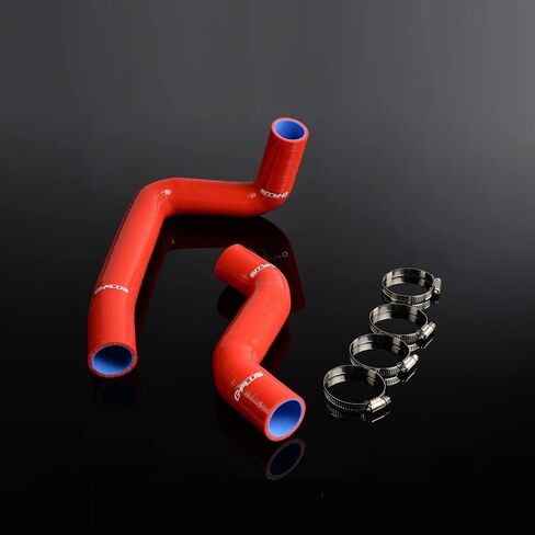 PIT66 Silicone Radiator Hose Kit,Compatible with Mazda RX7 FD3S FD 1993-1997 13B Mazdaspeed Turbo Black with Clamps in Kuwait