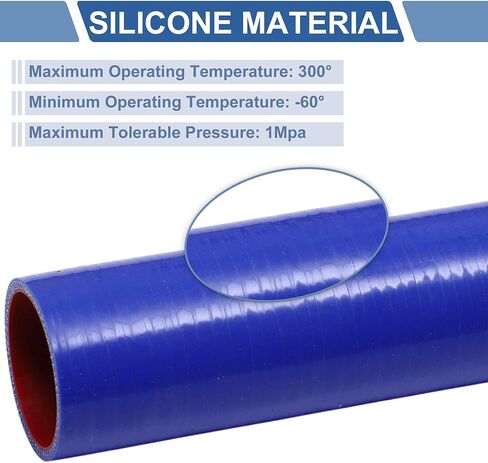 ACROPIX 51mm 2" Straight Coupler Silicone Hose 4-Ply Reinforced Thickness 914mm 3 Feet Length for Turbo Intercooler Intake Rubber Hose Air Intake Intercooler Piping Tube Blue in Kuwait