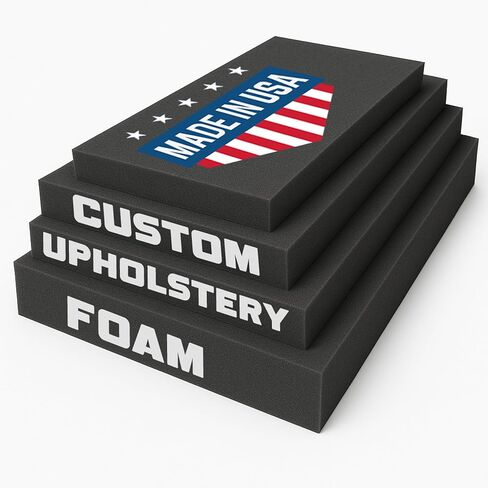 Custom Cut Charcoal Foam for Upholstery – High & Medium Density Cushion Insert | Polyurethane Foam Pad for Seats, Sofa, Chair, Bench, DIY Projects – Custom Size, 1–12 Inch Thickness in Kuwait
