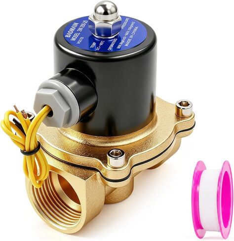 Baomain 1 inch DC 12V Brass Electric Solenoid Valve Water Air NC Valve 2W-250-25 in Saudi Arabia