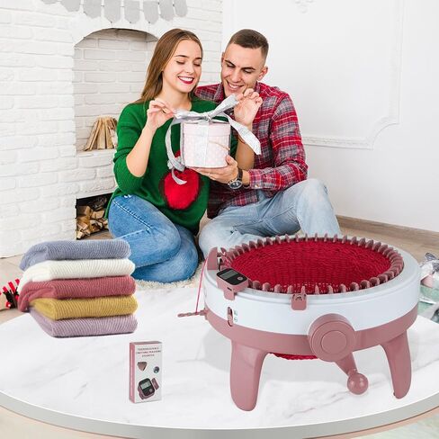 Rechargeable Knitting Machine Counter, Row Counter for Knitting Machine, Removable Magnetic Suitable for 32/40/48 Needle Row Digital Counter (Pink-1PCS) in Kuwait