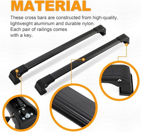 ECOTRIC Cross Bar متوافق مع 2010-2024 Mitsubishi Outlander Sport/ASX حامل السقف على السطح حقيبة البضائع حامل الأمتعة الألومنيوم الأسود in Kuwait