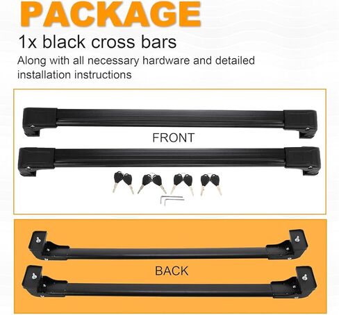 ECOTRIC Cross Bar متوافق مع 2010-2024 Mitsubishi Outlander Sport/ASX حامل السقف على السطح حقيبة البضائع حامل الأمتعة الألومنيوم الأسود in Kuwait