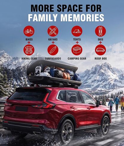 Roof Rack Cross Bars for 2012-2022 Honda CRV CR-V with Naked Roof, Heavy Duty Aluminum Cargo Crossbars with Metal Lock, Low Wind Noise, 265 LBS Load Capacity for Kayak Bike Cargo Box in Saudi Arabia