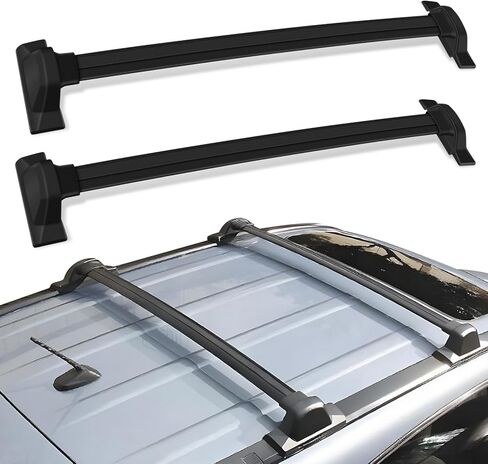 SCITOO 125LBS حامل سقفي قضبان متقاطعة مناسبة لهوندا CR-V 2007-2011 عارضة البضائع باللون الأسود in Kuwait