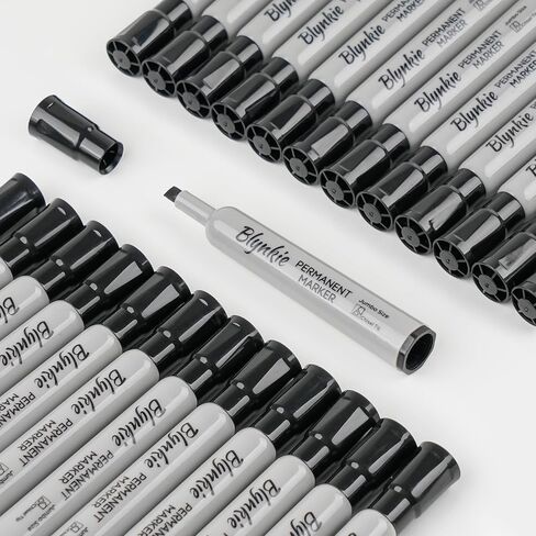 Jumbo Permanent Markers Bulk, 108 Count Black Chisel Tip Permanent Markers, Large Wide Tip, Quick-Drying, Waterproof Ink for Signs, Posters, Plastic, Wood, Stone, Metal, Office & Teacher Supplies in Saudi Arabia