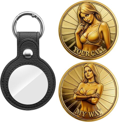 Decision Coin Adult Challenge Coins Your Call My Way Keychain for Couples Party Friends with Leather Coin Holder in Saudi Arabia