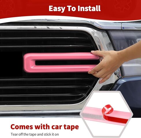 for RAM Front Bumper Grille Side Trim Cover Fit for RAM 2018+ Pink Exterior Accessories 2pcs in Kuwait