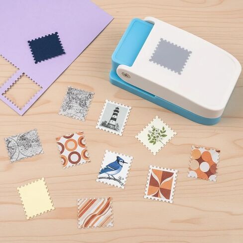 Rectangular Stamp Puncher, 1"x0.8" Inch Stamp Cutter with Smooth Lever Action, Stamp Shaped Paper Punch for Paper Crafting Scrapbooking DIY Card Making and Tag Decorations in Saudi Arabia