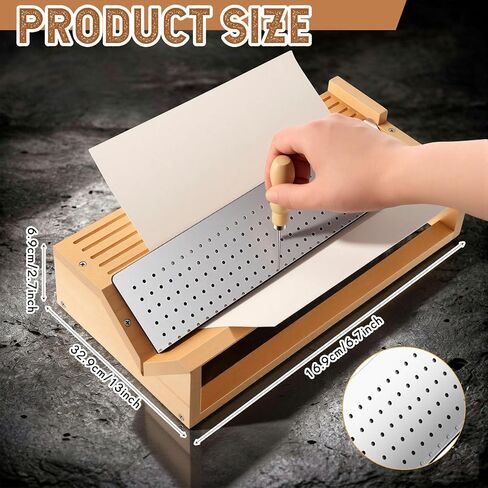 مجموعة مهد تجليد الكتب من AceOrbit مقاس 12.95 × 6.65 × 2.8 بوصة، موضع دقيق مزدوج الوضع، مع دليل ثقب من الفولاذ المقاوم للصدأ ومخرمة، ثقب مميز لغلاف الكتاب، والمجلة، والألبوم، والدفتر المحمول DIY in Kuwait