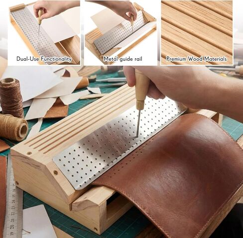 مجموعة مهد تجليد الكتب من AceOrbit مقاس 12.95 × 6.65 × 2.8 بوصة، موضع دقيق مزدوج الوضع، مع دليل ثقب من الفولاذ المقاوم للصدأ ومخرمة، ثقب مميز لغلاف الكتاب، والمجلة، والألبوم، والدفتر المحمول DIY in Kuwait