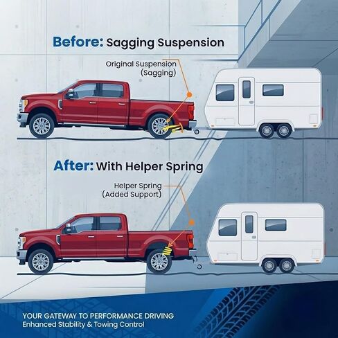 Rear Axle Helper Springs Kit Compatible with Chevrolet Silverado GMC Sierra 2500HD 3500HD 2WD 4WD 2011-2024, Rear Suspension Rubber Cushion Bump Stop Prevents Sag & Improves Stability,Replace GMRTT35D in Saudi Arabia