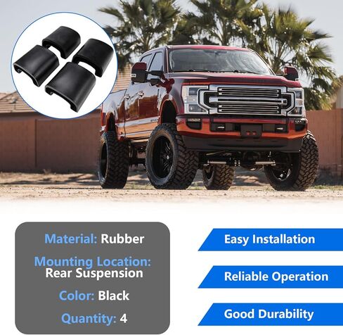 وسادة جلبة عازلة من أوراق الشجر متوافقة مع Ford F250 F350 F450 F550 Super Duty 1992-2025 تحل محل E8TA-5A978-AA، E8TZ5A978A - 4 قطع in Kuwait