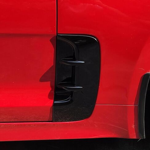 2PCS ABS Glossy Black Car Side Fender Vent Trim Covers Compatible with Kia Stinger 2018-2023 Accessories in Saudi Arabia