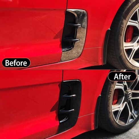 2PCS ABS Glossy Black Car Side Fender Vent Trim Covers Compatible with Kia Stinger 2018-2023 Accessories in Saudi Arabia