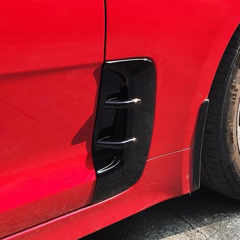 2PCS ABS Glossy Black Car Side Fender Vent Trim Covers Compatible with Kia Stinger 2018-2023 Accessories in Saudi Arabia