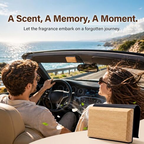 Car Air Freshener 4 Pack, Natural Wood Air Freshener with 2 Visor Clips, Long Lasting Scent Freshener for Vehicle, Car Scent Diffuser for Truck SUV Sedan (Pine, Fruit, Open Air, Tea Tree) in Saudi Arabia