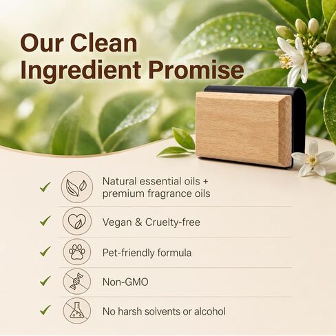 Car Air Freshener 4 Pack, Natural Wood Air Freshener with 2 Visor Clips, Long Lasting Scent Freshener for Vehicle, Car Scent Diffuser for Truck SUV Sedan (Pine, Fruit, Open Air, Tea Tree) in Saudi Arabia