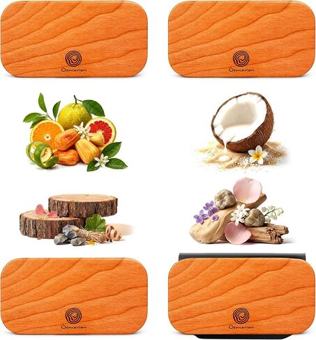 Car Air Freshener - Wood Air Freshener for Visor Clip - Long Lasting Car Odor Eliminator - Vehicle Scent Diffuser - (Coconut - Tropical Garden - Stone Pepper - White Santal, CLIP INCLUDED) in Saudi Arabia