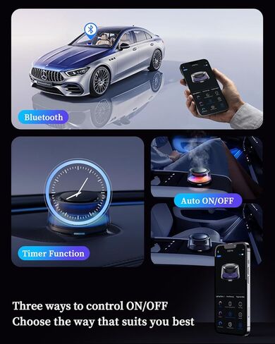 TORRAS Smart Car Air Fresheners Diffuser, The First App Control Car Freshener, Solar & USB-C Charging, Auto ON/Off, Cherry Blossom & White Musk, Lasts Up to 6 Months, CF20 Pro Fragrance Diffuser in Kuwait