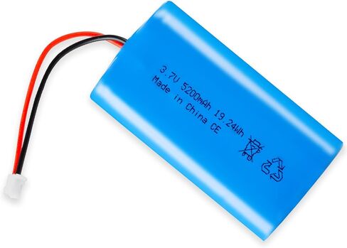 3.7V 5200mAh JST-PH 2.0 2-Pin Battery Rechargeable Battery 3.7-Volt Lithium Batteries for RC Toys Lighting, and DIY Projects in Kuwait