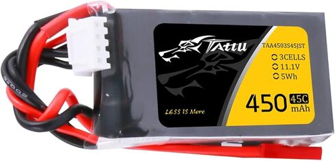 TATTU 450 مللي أمبير 11.1 فولت 3S1P بطارية ليبو 45C مع قابس JST لحجم صغير FPV E-flite Blade 180 CFX Torrent 110 Baby Hawk Micro 2 (1 قطعة) in Kuwait