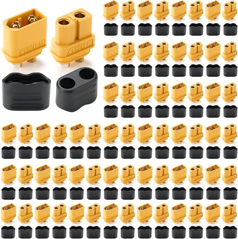 Frienda 36 Pair XT60 Connectors (XT60 Upgrade) LiPo Battery Connectors Male Female Bullet Connector Plugs for RC Parts LiPo Battery in Kuwait