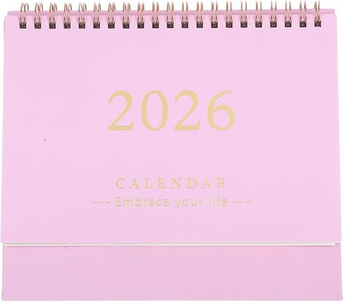 Garneck 2026 تقويم مكتبي صغير وردي مخطط شهري صغير قائم من يوليو 2025 إلى ديسمبر 2026 منظم جدول زمني ورقي قابل للطي للمنزل والمكتب والمدرسة in Kuwait