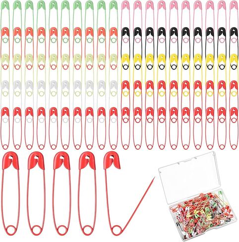 Colored Safety Pins, 100 Pcs 30mm / 1.2 Inch Heavy Duty Quilting Pins Metal Sewing Pin for DIY Crafts, Jewelry Making, Clothing in Kuwait