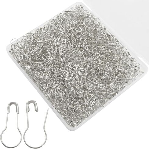 Bonsicoky Small Safety Pins 1000 Pack, 0.8 Inch Silver Bulb Safety Pins, Metal Gourd Pin for Clothing Crafting, Tag Pins, Sewing & DIY Projects in Kuwait