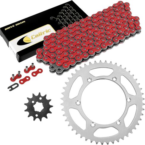 سلسلة محرك كالتريك الحمراء ومجموعة ضرس متوافقة مع كاواساكي Kdx200 Kdx 200 1984-1988 in Kuwait