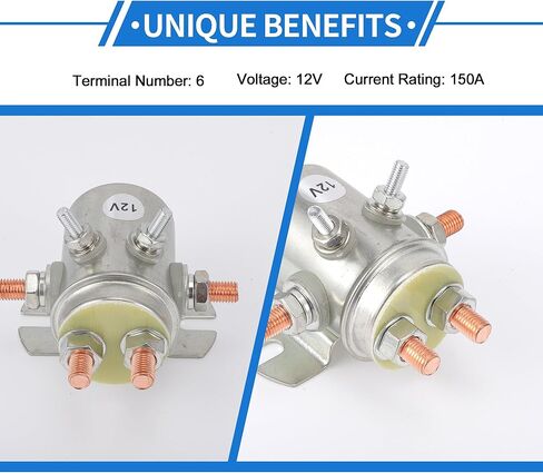 Golf Cart Marine Boat Solenoid Relay for Winch Motor 12V 150A 6 Terminal Relay in Kuwait