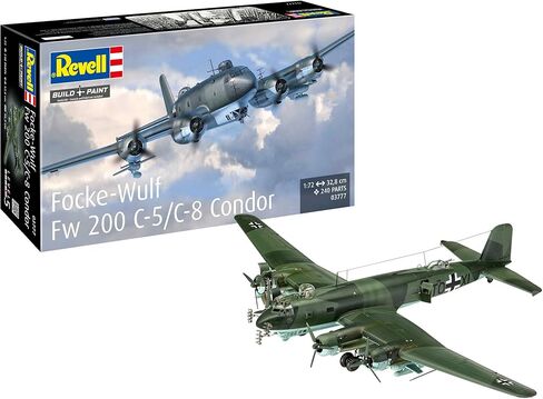 ريفيل 03777 Focke-Wulf Fw 200 C-5/C-8 كوندور 1:72 مقياس - مجموعة نماذج بلاستيكية غير مدمجة/غير مطلية in Kuwait