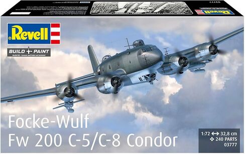 ريفيل 03777 Focke-Wulf Fw 200 C-5/C-8 كوندور 1:72 مقياس - مجموعة نماذج بلاستيكية غير مدمجة/غير مطلية in Kuwait