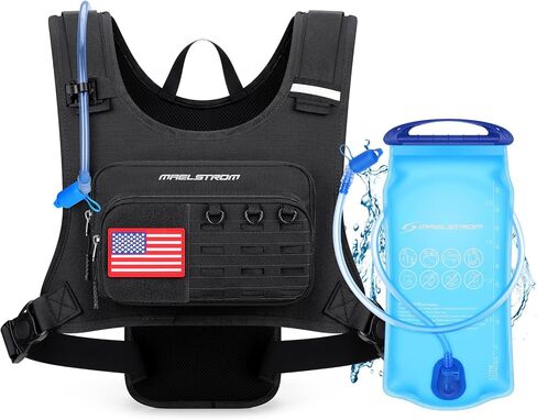 Maelstrom Running Hydration Vest for Men & Women, Lightweight Breathable No Bounce Hydration Backpack with 2L Water Bladder for Marathon, Trail Running, Hiking, Cycling in Kuwait