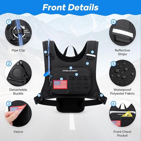 Maelstrom Running Hydration Vest for Men & Women, Lightweight Breathable No Bounce Hydration Backpack with 2L Water Bladder for Marathon, Trail Running, Hiking, Cycling in Kuwait