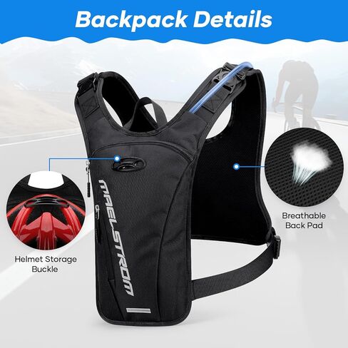 Maelstrom Running Hydration Vest for Men & Women, Lightweight Breathable No Bounce Hydration Backpack with 2L Water Bladder for Marathon, Trail Running, Hiking, Cycling in Kuwait