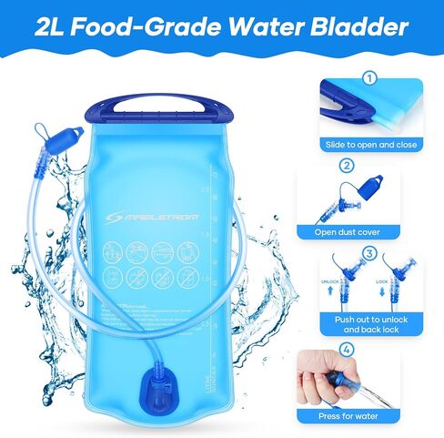 Maelstrom Running Hydration Vest for Men & Women, Lightweight Breathable No Bounce Hydration Backpack with 2L Water Bladder for Marathon, Trail Running, Hiking, Cycling in Kuwait