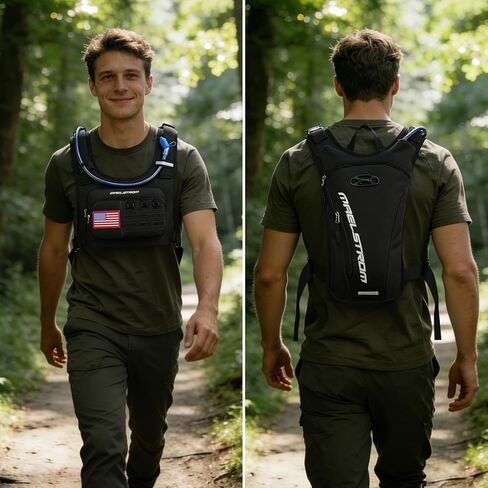 Maelstrom Running Hydration Vest for Men & Women, Lightweight Breathable No Bounce Hydration Backpack with 2L Water Bladder for Marathon, Trail Running, Hiking, Cycling in Kuwait