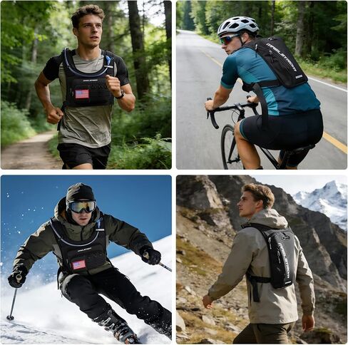Maelstrom Running Hydration Vest for Men & Women, Lightweight Breathable No Bounce Hydration Backpack with 2L Water Bladder for Marathon, Trail Running, Hiking, Cycling in Kuwait